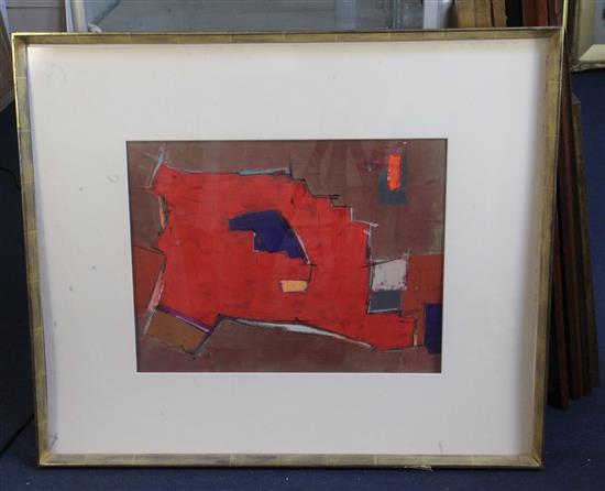 Francis Bott (1904-1998) Untitled abstract 15 x 20in.